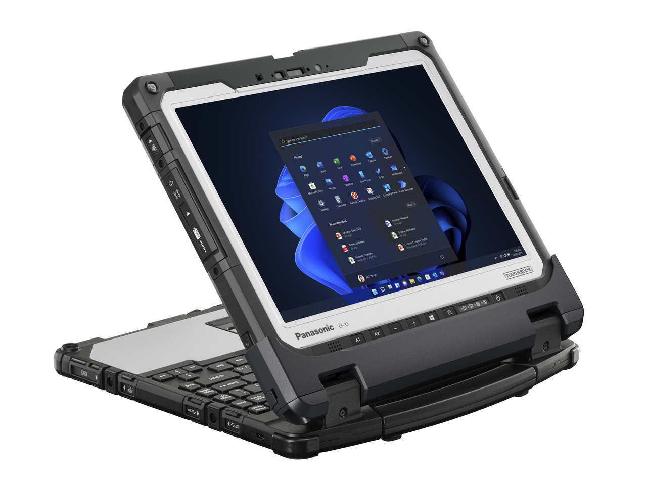 Panasonic TOUGHBOOK CF-33 open and flipped